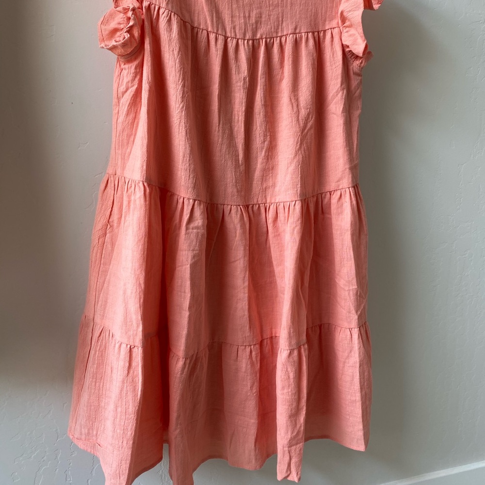 Ruffled sleeved dress